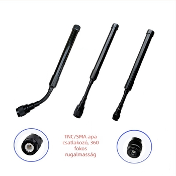FPV drón jelátviteli antenna üvegszálas gooseneck-kal, nagy nyereség, 1428–1448 MHz, 1.4–1.5 GHz