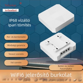 IP68 vízálló kültéri routerburkolat, erősítő, WiFi 6, ABS