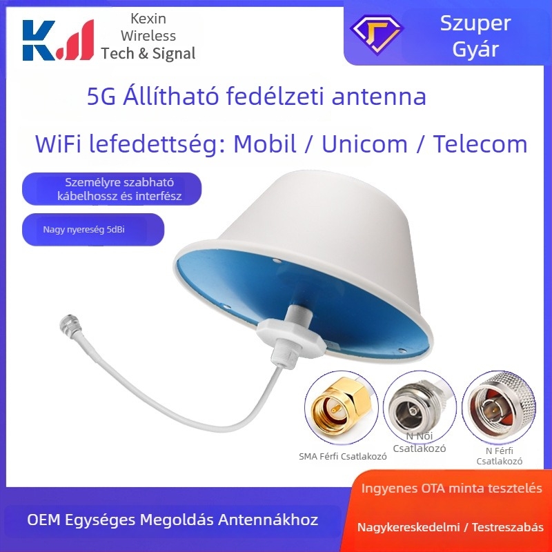 5G beltéri mennyezeti antenna jel-erősítővel okostelefonokhoz