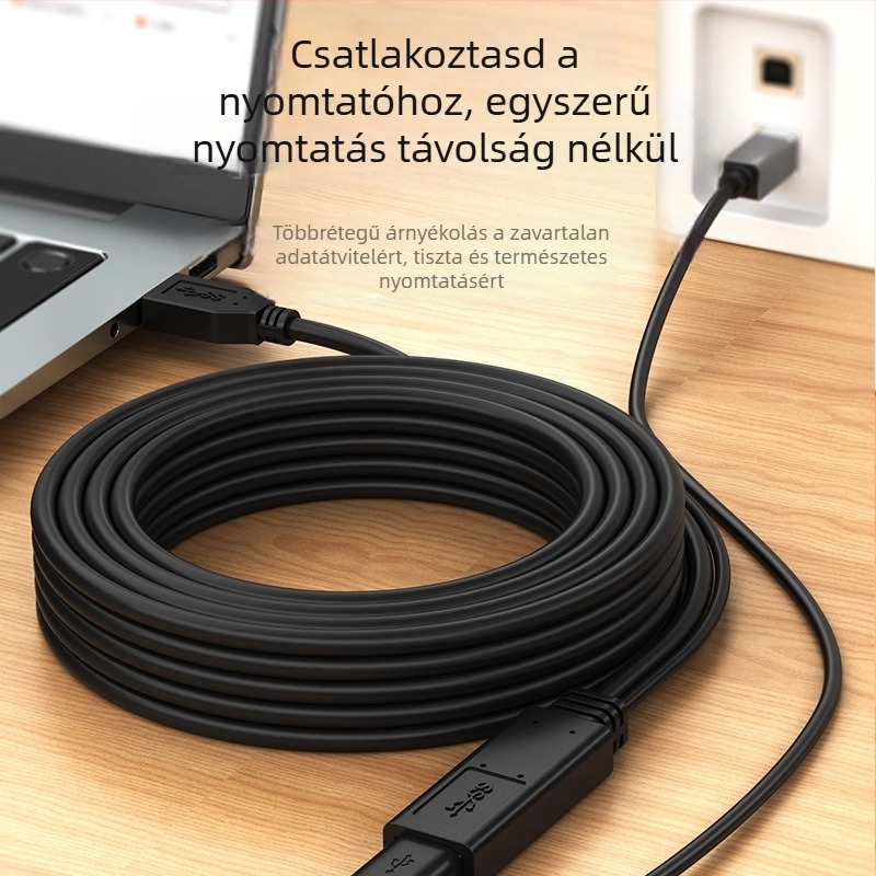 USB 3.0 bővítő kábel jelerősítővel, rézvezető, injekciós öntésben készül, konferencia kamerákhoz és élő közvetítéshez