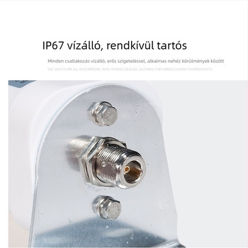 N-típusú női golyóantenna, omnidirekcionális, magas nyereség GSM/3G/4G LTE-hez, kültéri vízálló, 12 dBi, 698–960/1710–2700 MHz, 50 Ω, SWR ≤1.5, 5 V