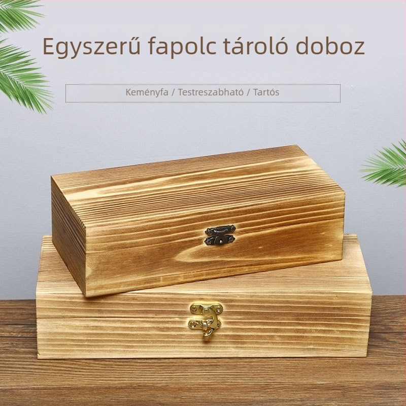 Asztali tároló doboz faanyagból fedéllel, porvédett, új kínai stílus (fa; fedél; porvédelem; asztali tároló doboz; stílus: új kínai)