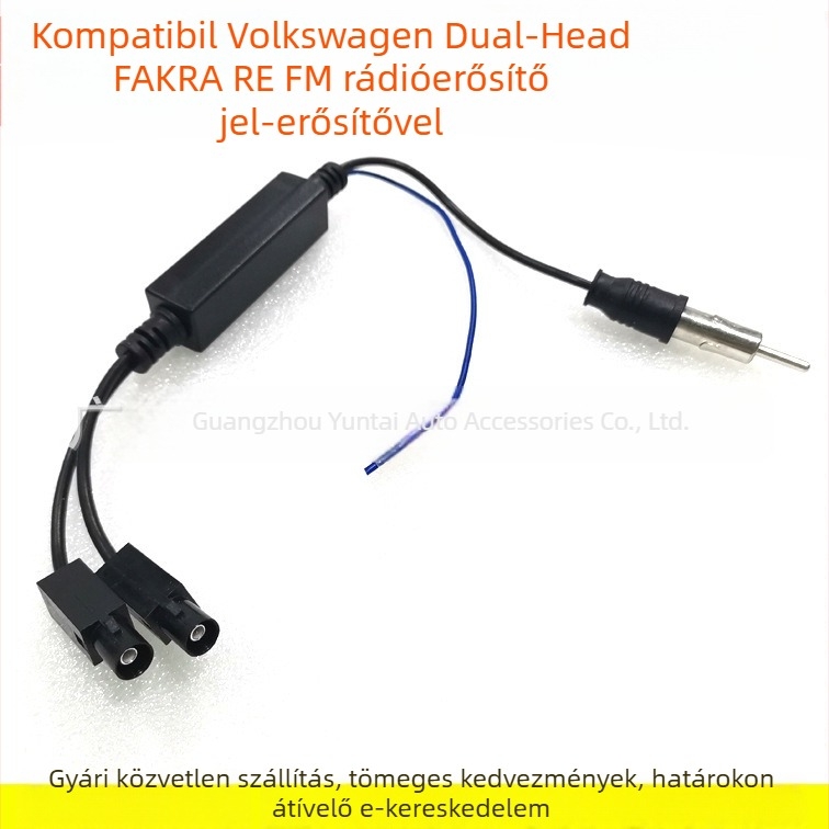 Evoresn/Yisen VW-18 Fakra RE2 FM antenna jelerősítő adapter – VW/Audi, réz