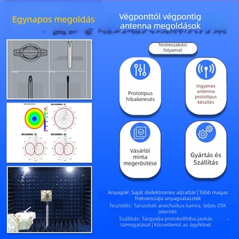2,4 GHz UAV körpolarizációs antenna, 12 dB nyereség, 50 Ω impedancia, SWR ≤ 2.0