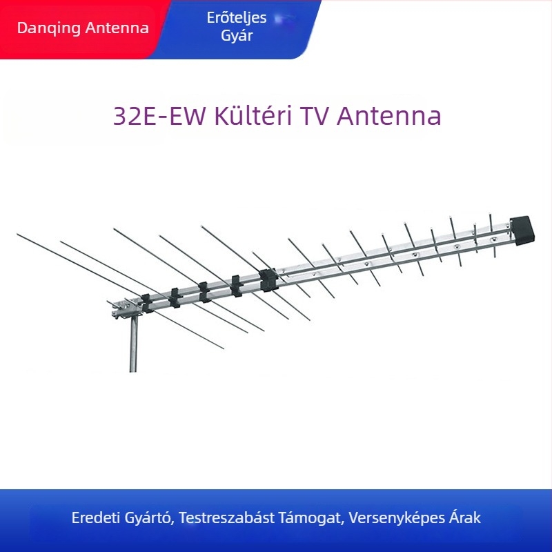 Kültéri TV antenna, 32E modell — vételi jel erősítés, jel erősítés, DQ márka