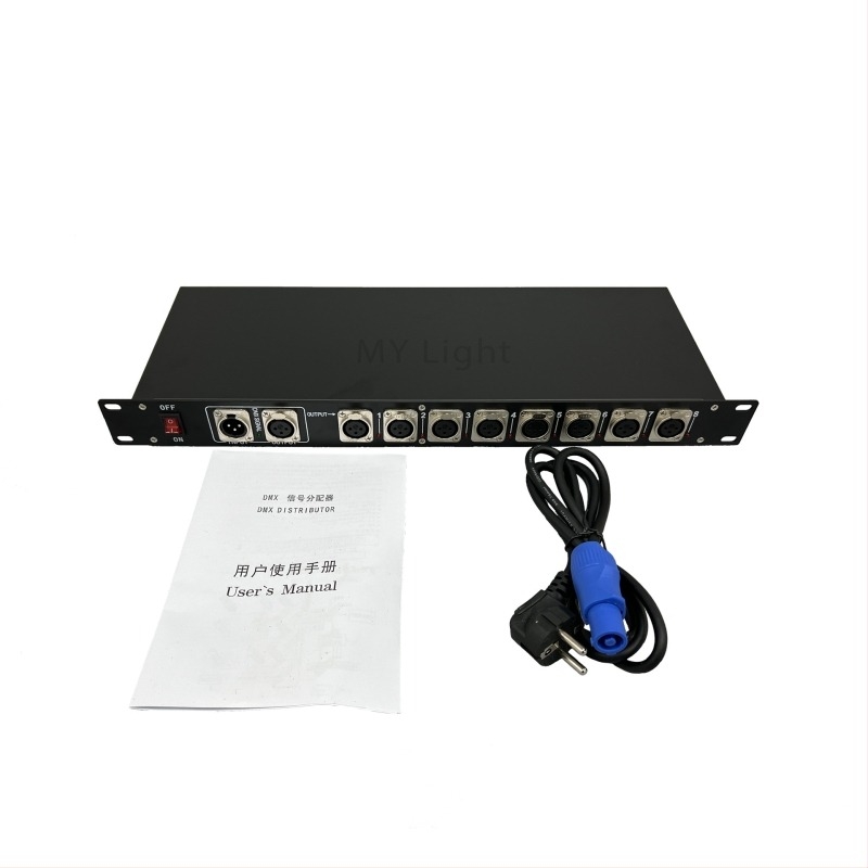 Színpadi világítás optikai jel erősítő DMX512 vezeték nélküli transzceiver és jelosztó — modell MY, optoelektronikus izoláció, testreszabás elérhető