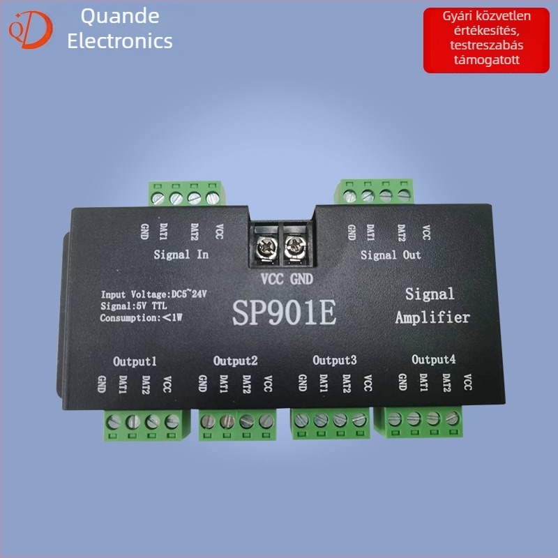 SP901E LED-szalag bővítő és többcsatornás jel-alapú erősítő automatikus párosítással, DC12-24V, CE