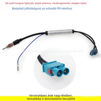 Autóhoz készült RF Fakra férfi csatlakozó erősítővel az antenna jel boosterhez — Réz, 0,02 kg, Evoresn/Yisen, kompatibilis Volkswagen/BMW/Audi