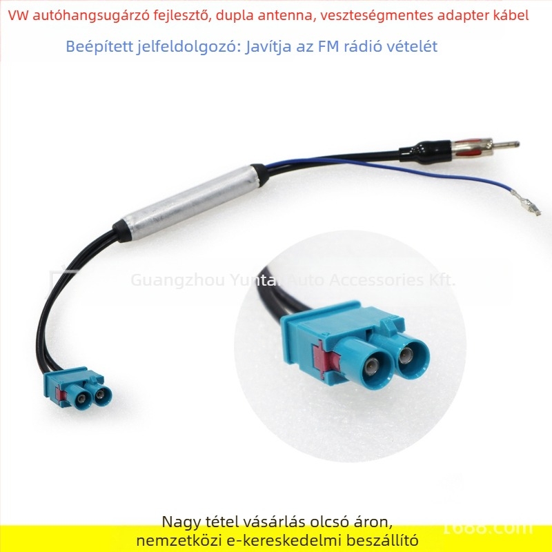 Autóhoz készült RF Fakra férfi csatlakozó erősítővel az antenna jel boosterhez — Réz, 0,02 kg, Evoresn/Yisen, kompatibilis Volkswagen/BMW/Audi