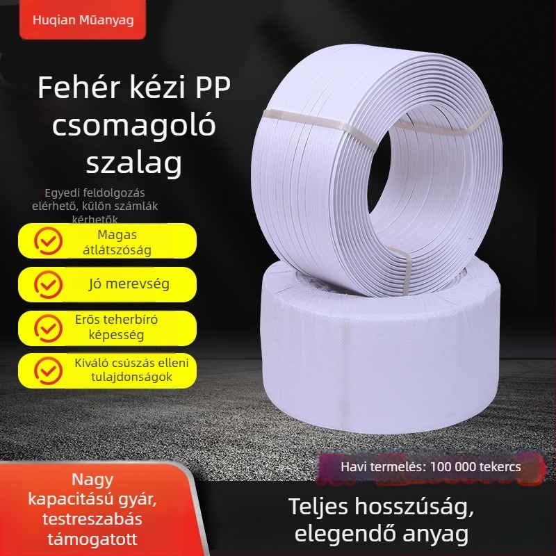 Kézi csomagoló heveder – vastagság 1,5 mm; szakítószilárdság 20 kg; típus: kézi heveder
