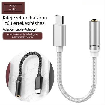 Type-C-ről 3,5 mm fejhallgató adapter USB-C eszközökhöz, HD hangminőség