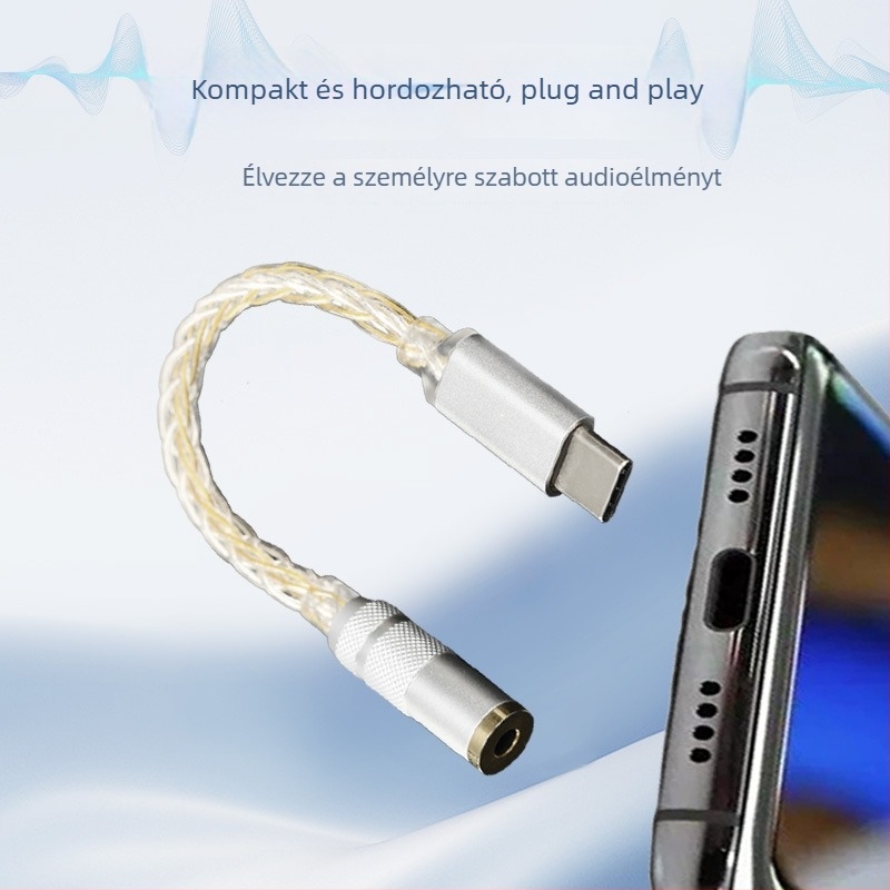 TPC 3,5 mm-es fejhallgató jackhoz adapterkábel telefonhoz – töltés, adatátvitel, hang- és videó kimenet
