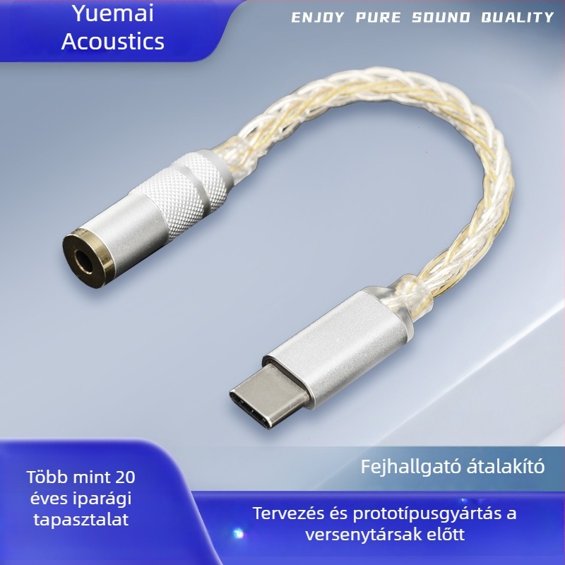 TPC 3,5 mm-es fejhallgató jackhoz adapterkábel telefonhoz – töltés, adatátvitel, hang- és videó kimenet