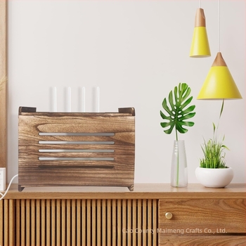 Falra szerelhető router tároló – tömörfa, kábel rendező, testreszabható