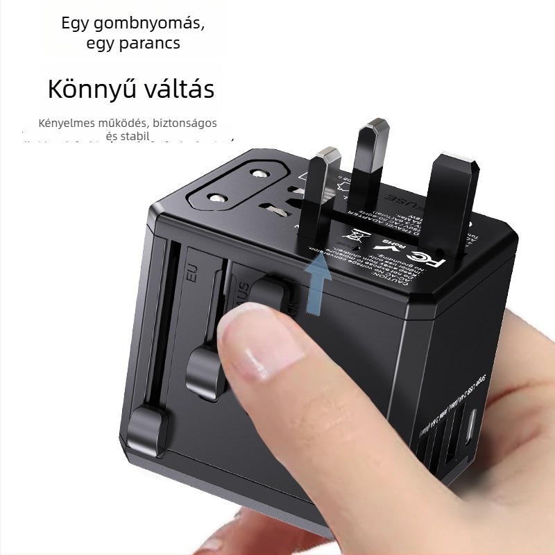 Yesido MC10 USB utazó konnektor - univerzális EU/US aljzat, PD, többfunkciós
