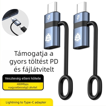 Type-C to Lightning adapter Apple készülékekhez, 60W tápegység és adatátvitel, modell LIAOAN60Whui