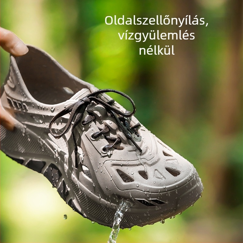 Férfiaknak vastag talpú EVA szandál, zárt lábujjakkal — légáteresztő, vízálló, csúszásmentes (nyár 2025)