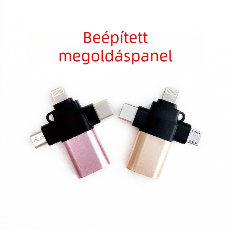 OTG adapter Type-C férfi – USB 3.0 női, 3 az 1-ben kártyaolvasó, kompatibilis minden mobiltelefonral