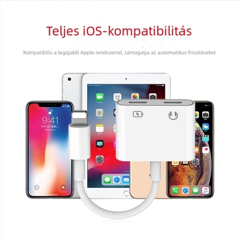 Lightning 3,5 mm fejhallgató adapter, 2-in-1 töltés és zenehallgatás iPhone-hoz