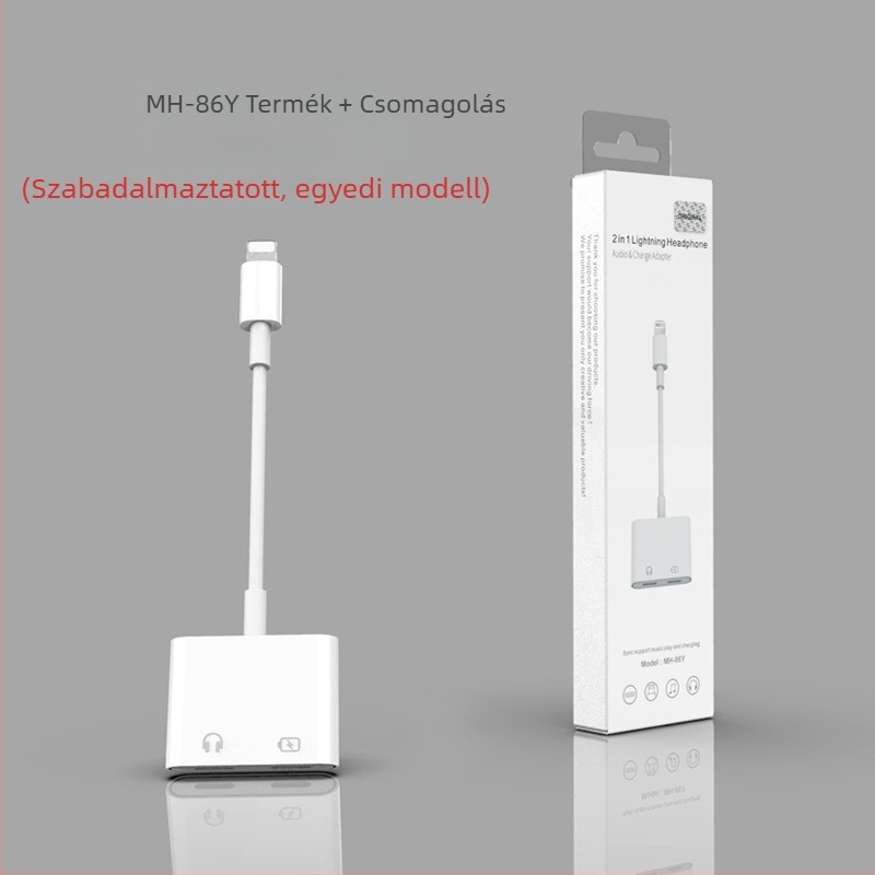 Lightning 3,5 mm fejhallgató adapter, 2-in-1 töltés és zenehallgatás iPhone-hoz