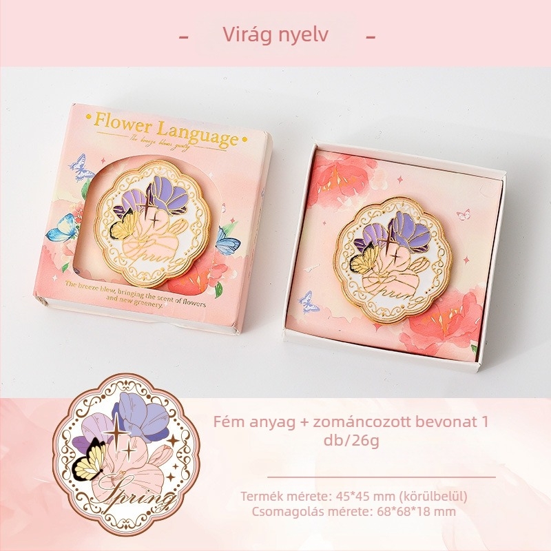 Fém napló kötőklipsz, domborított mintával, DIY kötéshez, ZABC sorozat, Mo mo márka, 6 dizájn