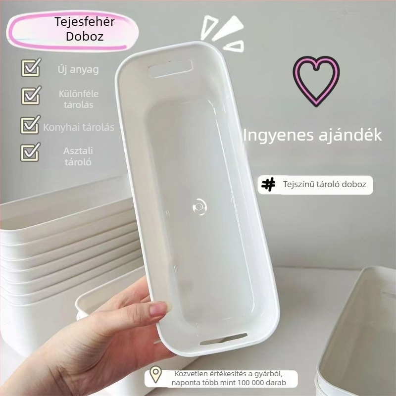 Hordozható téglalap alakú műanyag tároló doboz fedél nélkül, 18 rekesz kapacitással