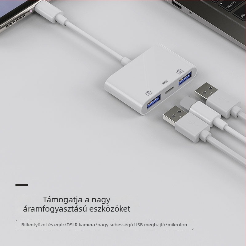Apple három az egyben USB OTG adapter egérhez, pendrive-hoz és billentyűzethez, USB 3.0
