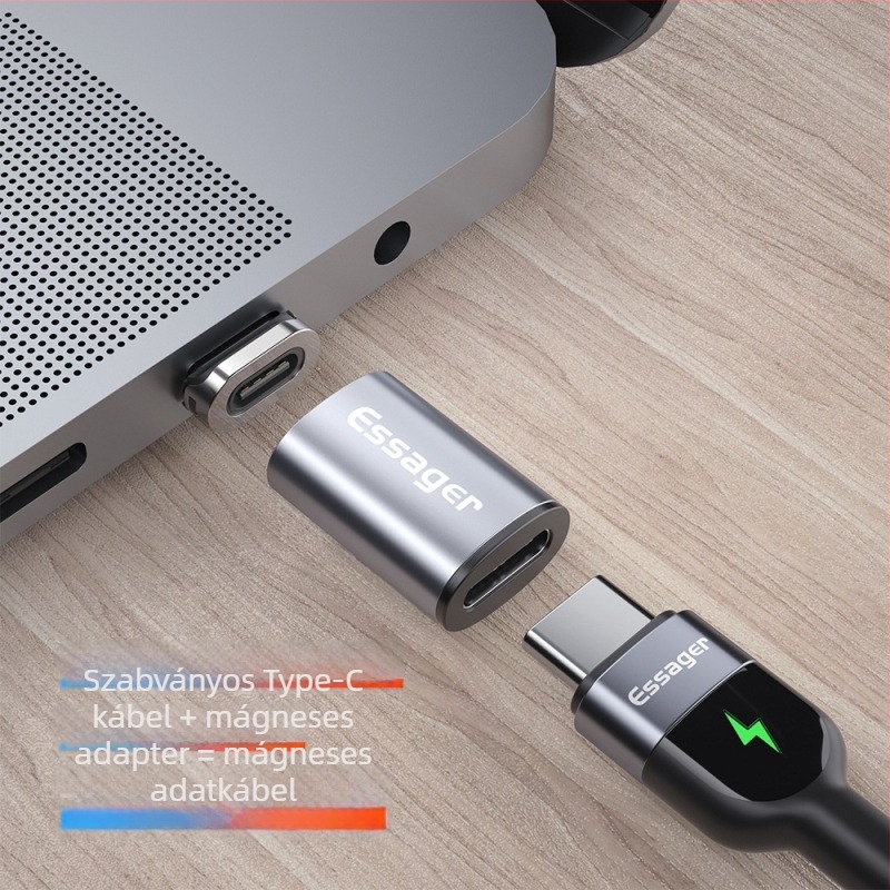 Mágneses három–in–egy adatkábel-adapter Lightning, Micro USB és USB-C csatlakozókkal