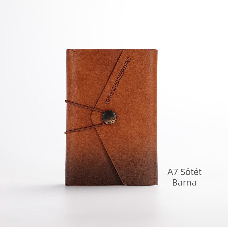 Oldható lapú jegyzetfüzet, modell AL-HT-Envelope Loose Sheet, PU mikroszálas borítás, Forest papír, 80 oldal