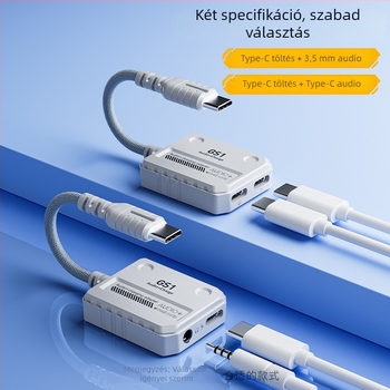 Pu Ji GS1 Type-C fejhallgató adapter Apple eszközökhoz, kompatibilis iPhone 15 és iPad Pro