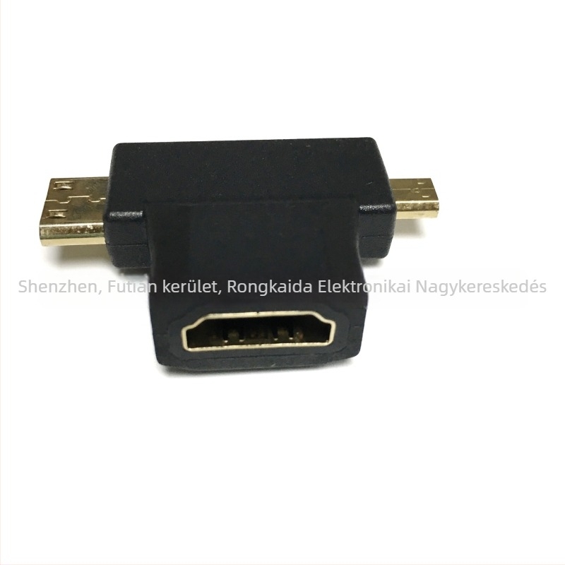 RKD HDMI 3 az 1-ben adapter: HDMI A női bemenet, micro HDMI és mini HDMI férfi kimenetek