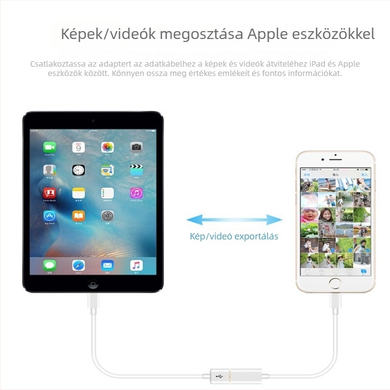 USB 3.0 női Lightning OTG adapter iPhone-hoz