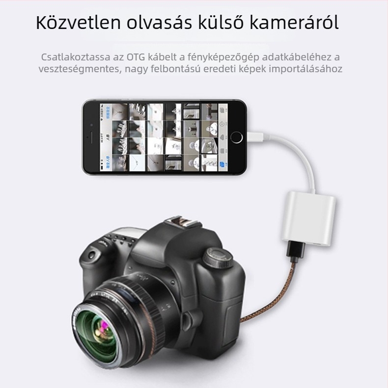 USB 3.0 női Lightning OTG adapter iPhone-hoz