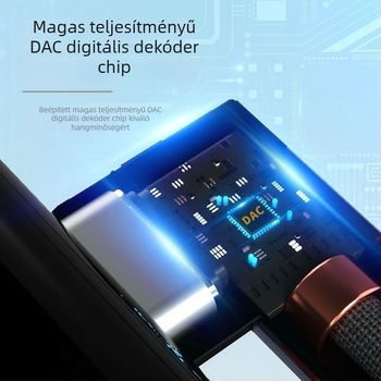 Cheng hongshun Elbow adapter: Type-C-ról 3,5 mm-es digitális audio dekóder fejhallgató adapter Huawei, Apple és Samsung telefonokhoz