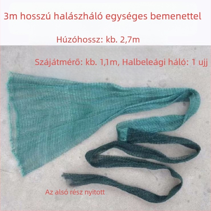 Fisherman ragasztó szálú folyami háló fej- és ujjrészekkel a torkolathoz