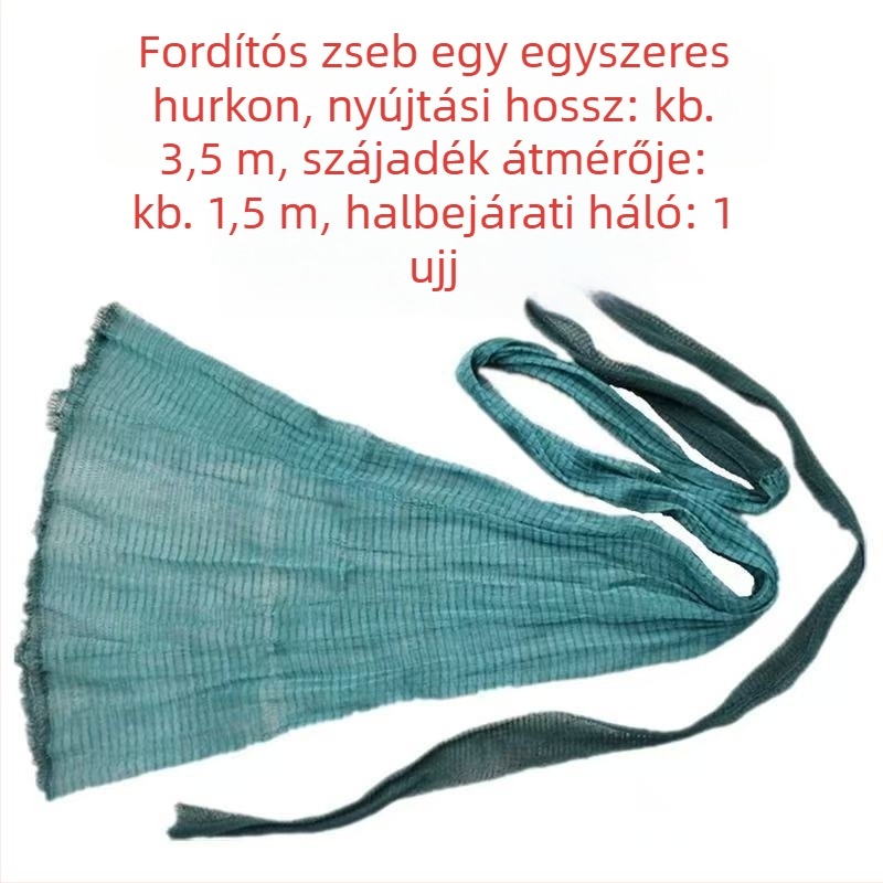 Fisherman ragasztó szálú folyami háló fej- és ujjrészekkel a torkolathoz