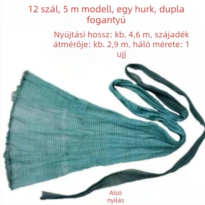 Fisherman ragasztó szálú folyami háló fej- és ujjrészekkel a torkolathoz
