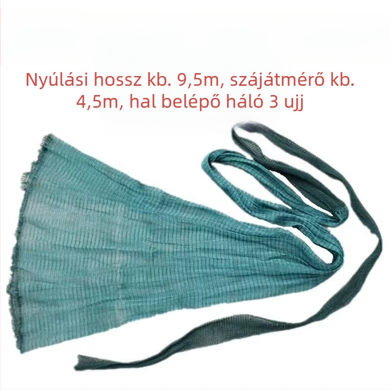 Fisherman ragasztó szálú folyami háló fej- és ujjrészekkel a torkolathoz