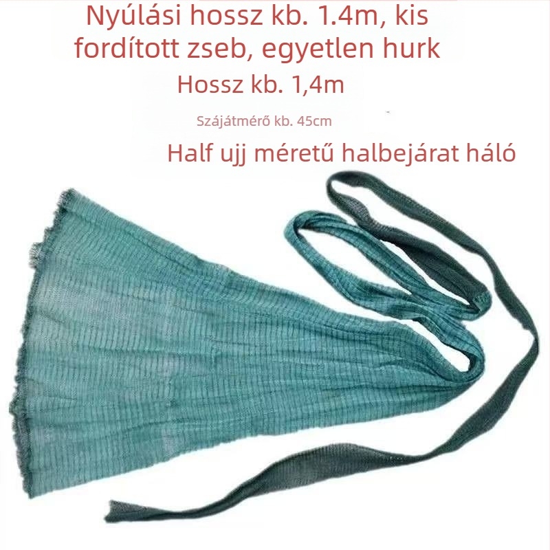Fisherman ragasztó szálú folyami háló fej- és ujjrészekkel a torkolathoz