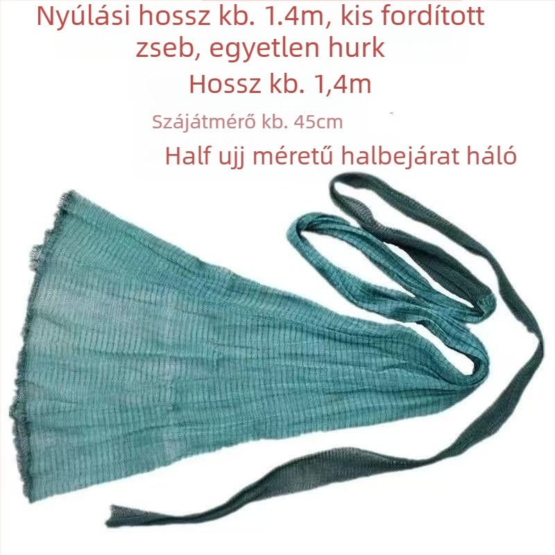 Fisherman ragasztó szálú folyami háló fej- és ujjrészekkel a torkolathoz