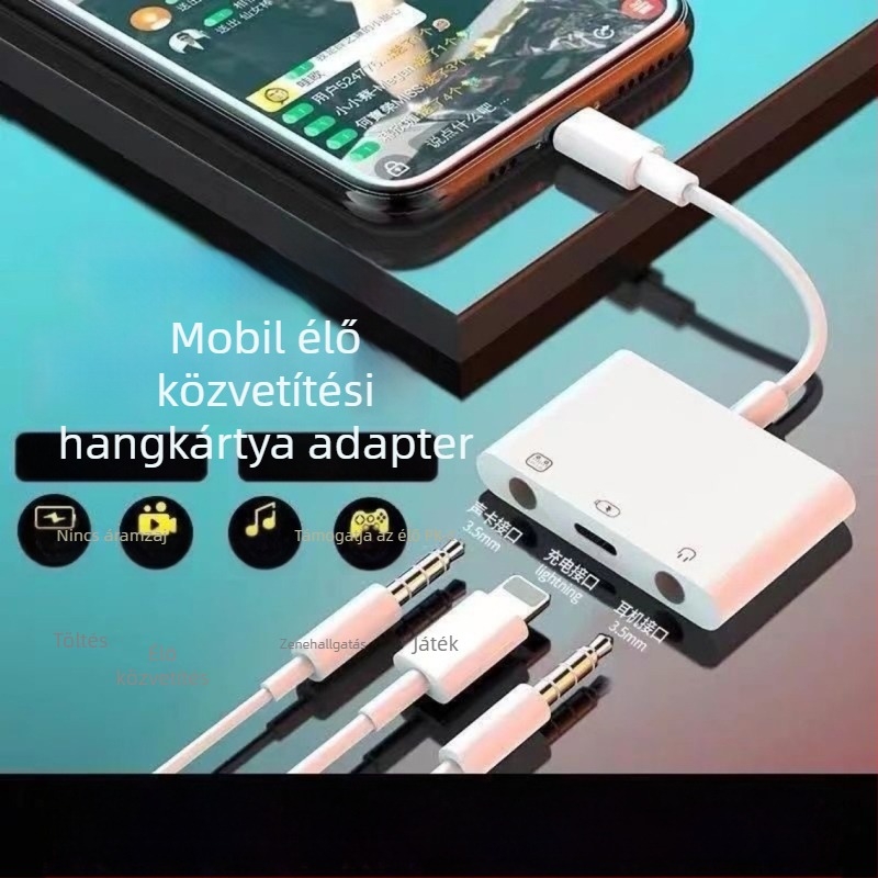 Type-C hangkártya konverter iPhone, Huawei és Xiaomi számára