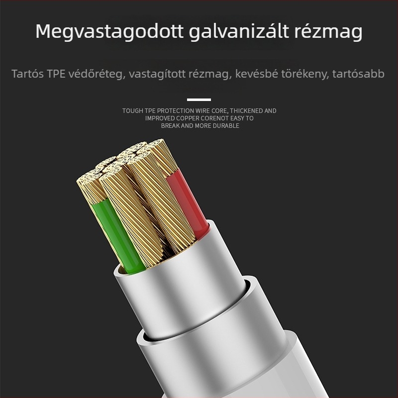Három az egyben patchkábel 3,5 mm-es audióval és 2 az 1-ben adapterrel iPhone-hoz