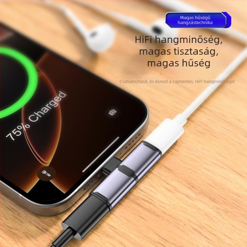 All-in-One Type-C Apple adapter Lightning hanggal és 100W PD gyors töltéssel tablettákhoz (modellek 15-17)