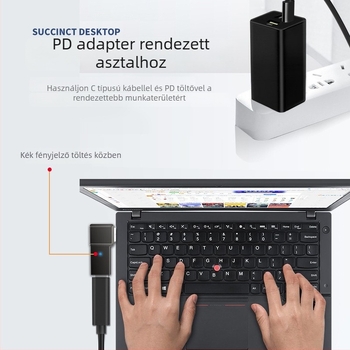 Emmons X252 PD100W Type-C-DC notebook töltő Huawei, Dell, Asus és Lenovo készülékekhez