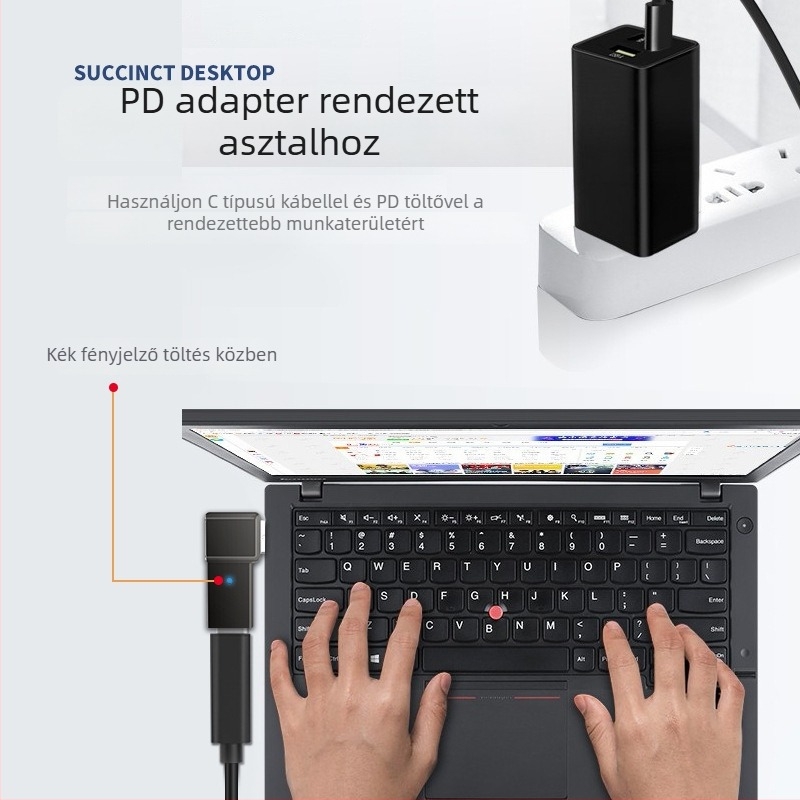 Emmons X252 PD100W Type-C-DC notebook töltő Huawei, Dell, Asus és Lenovo készülékekhez