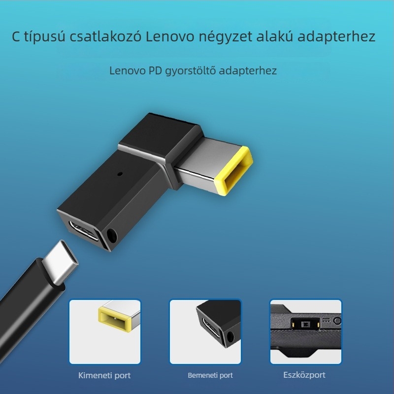 Emmons X252 PD100W Type-C-DC notebook töltő Huawei, Dell, Asus és Lenovo készülékekhez