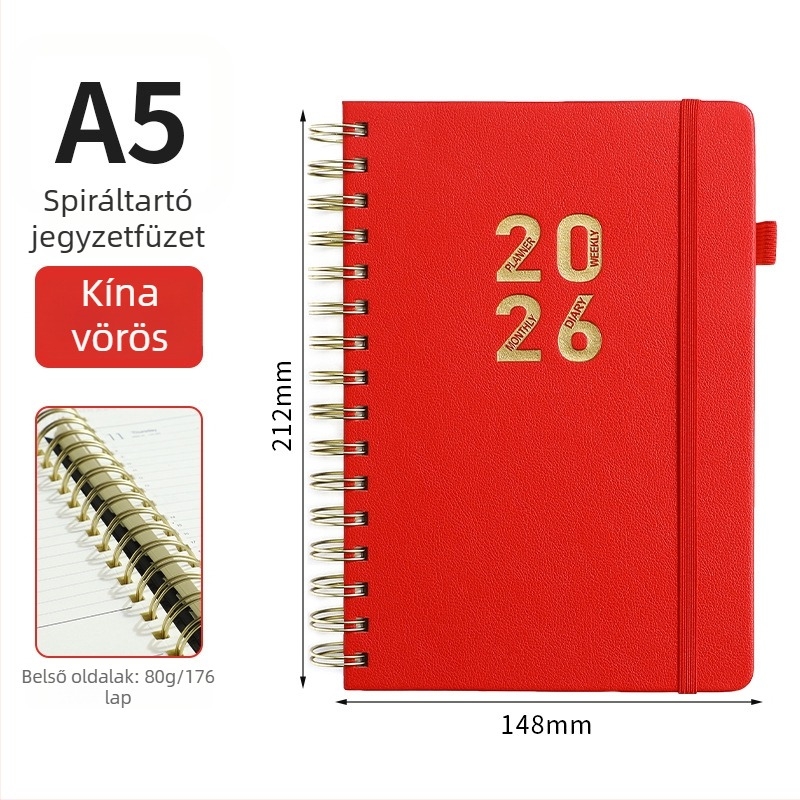 Notebook Hengsheng, PU borító, oldalak leválasztó kötés, Dowling papír, 80 g/m²