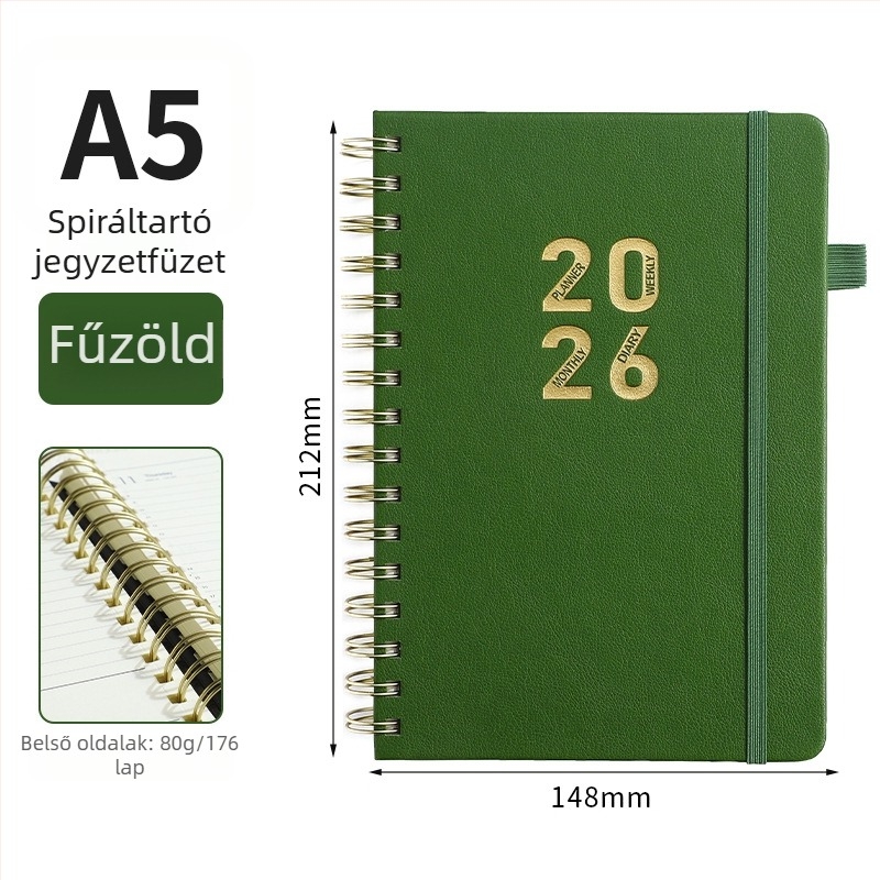 Notebook Hengsheng, PU borító, oldalak leválasztó kötés, Dowling papír, 80 g/m²
