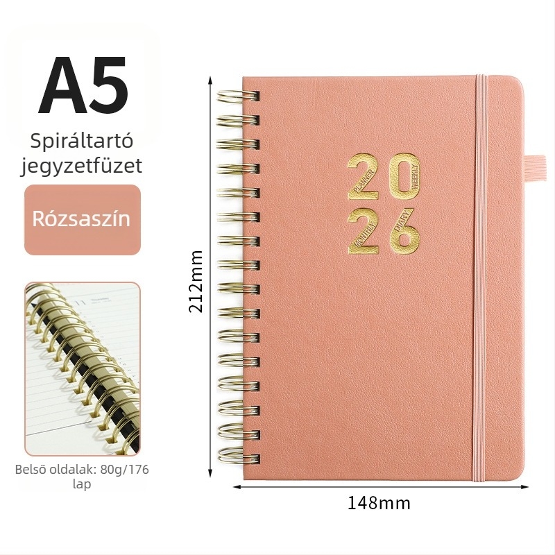 Notebook Hengsheng, PU borító, oldalak leválasztó kötés, Dowling papír, 80 g/m²