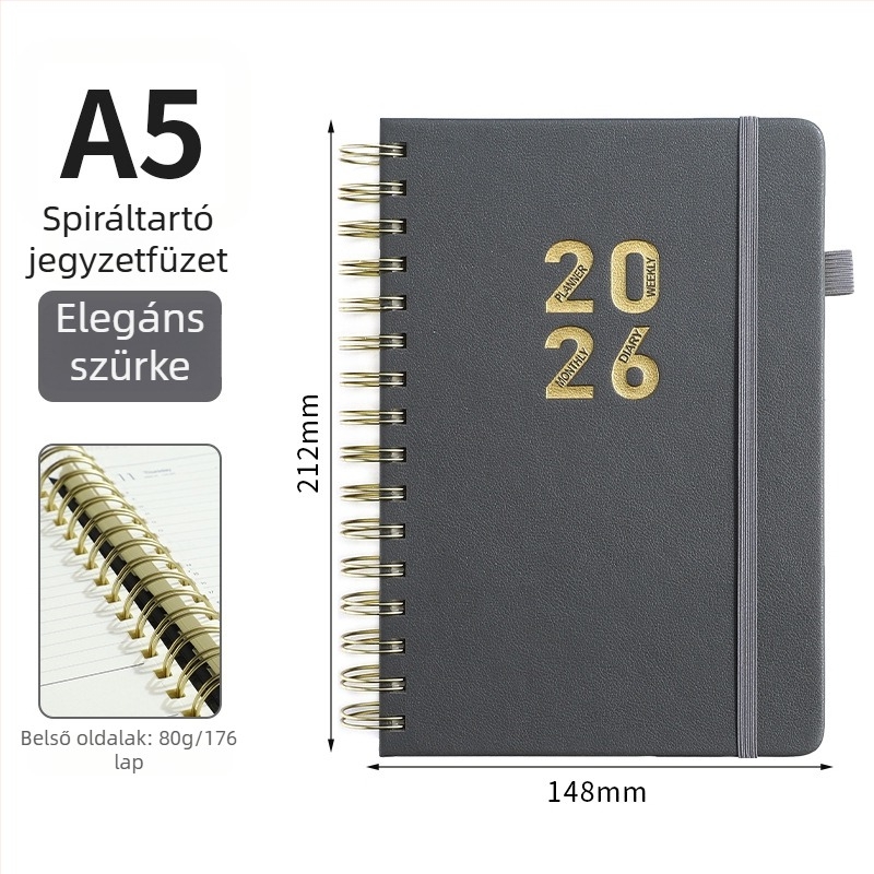 Notebook Hengsheng, PU borító, oldalak leválasztó kötés, Dowling papír, 80 g/m²